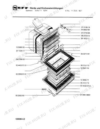 Взрыв-схема плиты (духовки) Neff 1124341801 2434/11NZFM - Схема узла 02