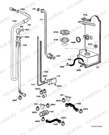 Взрыв-схема посудомоечной машины Aeg F55200VI0 - Схема узла Hydraulic System 272