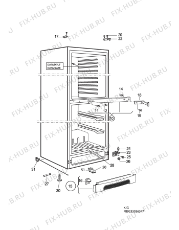 Взрыв-схема холодильника Electrolux ERB35256W - Схема узла C10 Cabinet