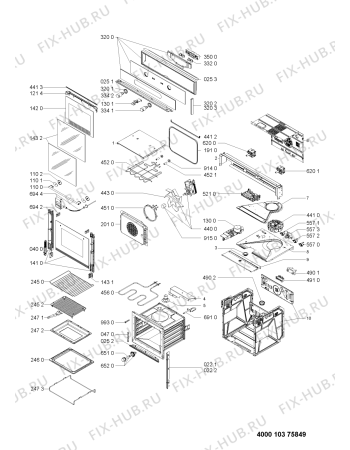 Схема №1 OVN918S2 (F091108) с изображением Руководство для плиты (духовки) Indesit C00371271