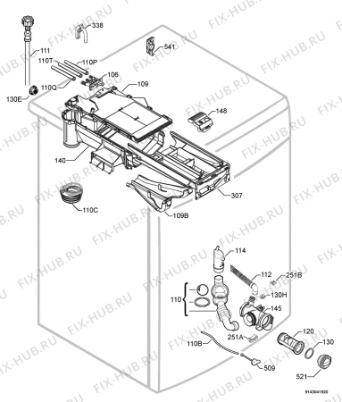 Взрыв-схема стиральной машины Aeg Electrolux L64614 - Схема узла Hydraulic System 272