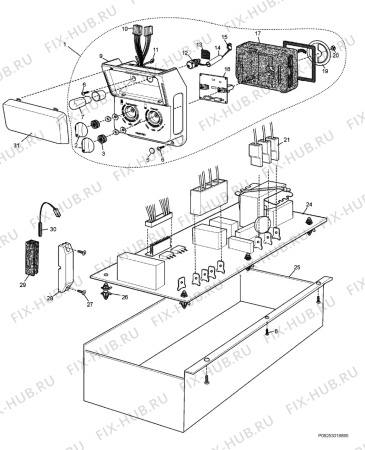 Взрыв-схема холодильника Frigidaire BJ503T-RFBA - Схема узла Section 2