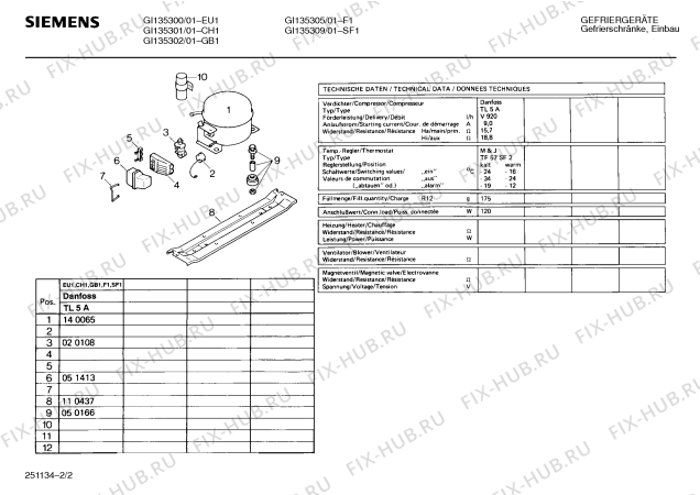 Взрыв-схема холодильника Siemens GI135309 - Схема узла 02
