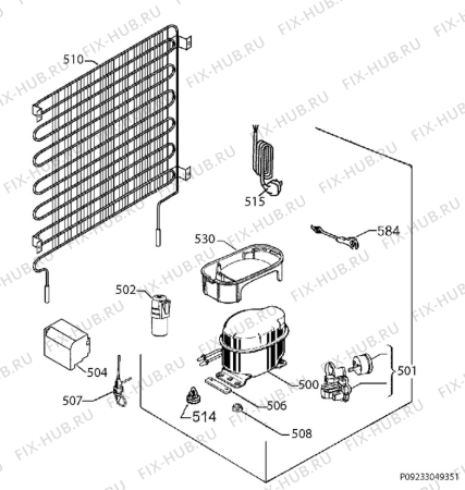 Взрыв-схема холодильника Aeg SKS8882EUR - Схема узла Cooling system 017