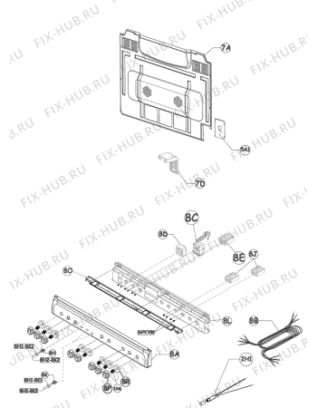 Схема №8 KK92202HW (354964) с изображением Дверца для плиты (духовки) Gorenje 477141