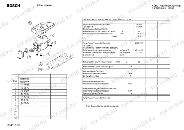 Взрыв-схема холодильника Bosch KSV42600 - Схема узла 03