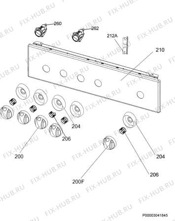 Взрыв-схема плиты (духовки) Zanussi ZCG661GX - Схема узла Command panel 037