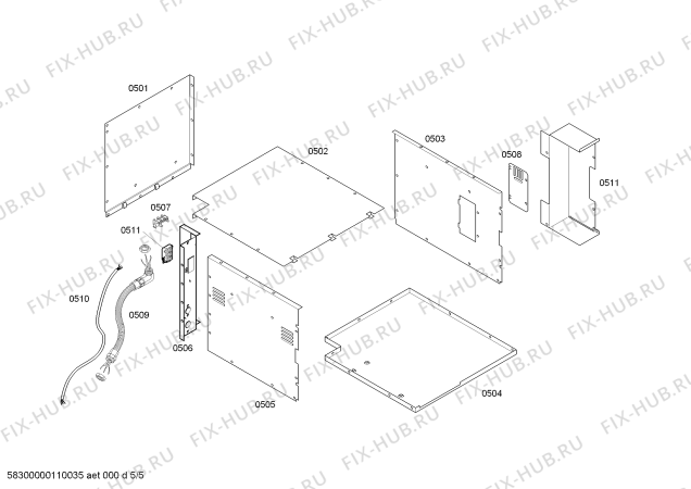 Схема №5 ED231630 с изображением Панель для духового шкафа Bosch 00475534