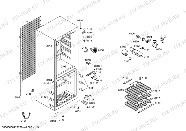 Схема №3 3KVL5450 с изображением Дверь для холодильника Bosch 00246638