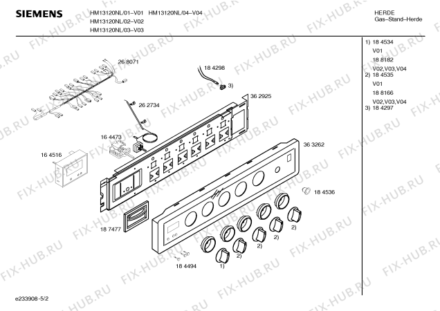 Схема №5 HM13120NL Siemens с изображением Инструкция по эксплуатации для плиты (духовки) Siemens 00529572