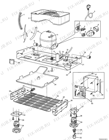 Взрыв-схема холодильника Rex Electrolux RC510SNF - Схема узла Section 5