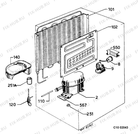 Взрыв-схема холодильника Electrolux ER6629T - Схема узла Functional parts