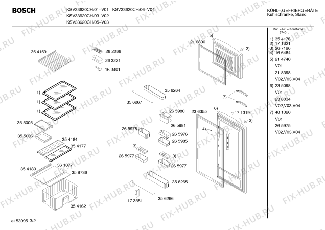Схема №3 KSV33620CH с изображением Инструкция по эксплуатации для холодильной камеры Bosch 00529921