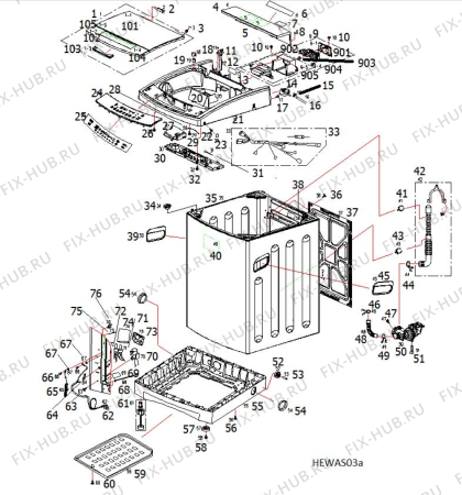 Схема №2 IASTL1350SL с изображением Всякое для стиральной машины Whirlpool 482000098751