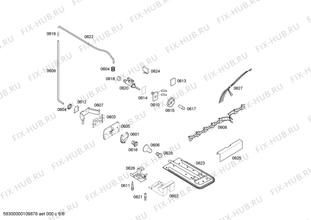 Взрыв-схема плиты (духовки) Bosch HSK66I80NF P4 INOX 76CM - Схема узла 06