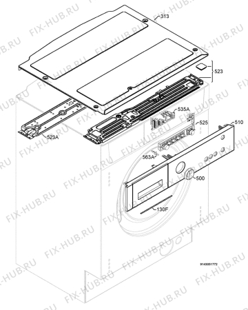 Взрыв-схема стиральной машины Ikea RIWM60 50151459 - Схема узла Command panel 037