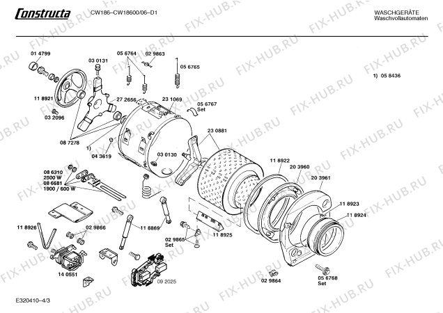 Схема №4 CW18600 CW1860 с изображением Панель управления для стиралки Bosch 00273995