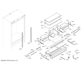 Схема №9 T36BT820NS с изображением Крышка для холодильной камеры Bosch 00657468