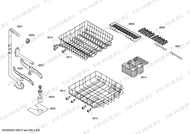 Схема №6 DGS5502 с изображением Панель управления для посудомойки Bosch 00668658