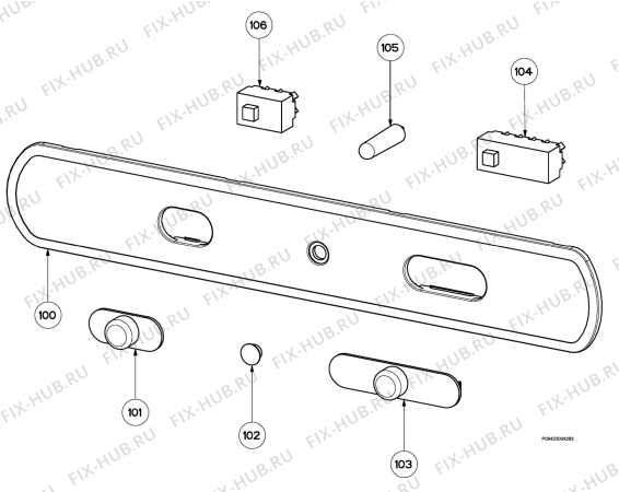 Взрыв-схема вытяжки Zanussi ZHT630W - Схема узла Section 2