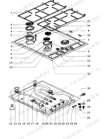 Схема №1 TTB4G (F009509) с изображением Всякое для электропечи Indesit C00125100