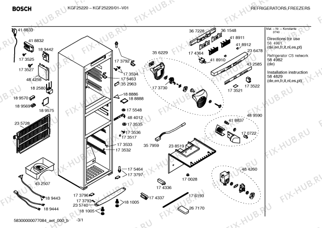 Схема №3 KGF25220 с изображением Дверь для холодильника Bosch 00239544