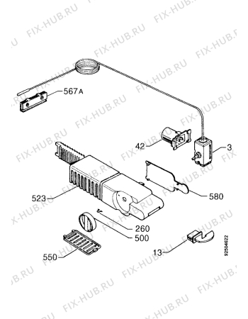 Взрыв-схема холодильника Zanker ZKK0230K - Схема узла Thermostat