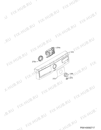 Взрыв-схема стиральной машины Electrolux EWS1276CIU - Схема узла Command panel 037