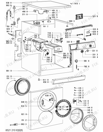 Схема №2 MFW 107 EBWT с изображением Обшивка для стиралки Whirlpool 480111100443