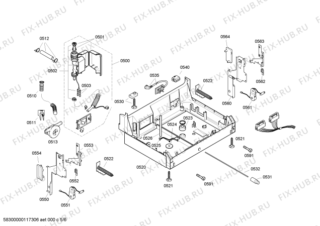 Взрыв-схема посудомоечной машины Siemens SL55M557EU - Схема узла 05