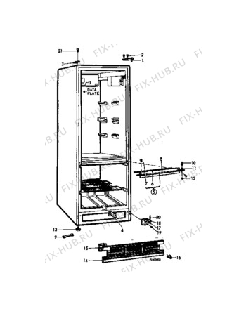 Взрыв-схема холодильника Privileg TR1076 - Схема узла C10 Cabinet