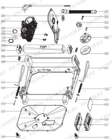 Схема №1 GS52214W (352702, GORENJE#8) с изображением Холдер для электропосудомоечной машины Gorenje 385830