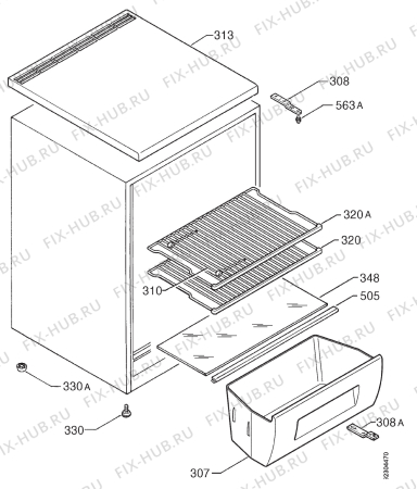 Взрыв-схема холодильника Zanussi ZT51RL - Схема узла Housing 001