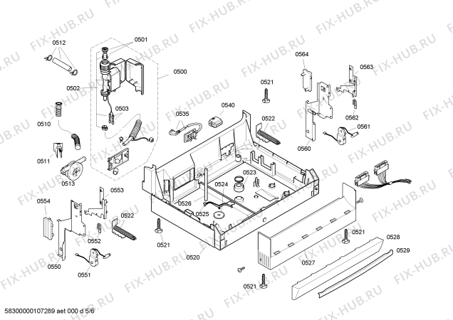 Взрыв-схема посудомоечной машины Bosch SGS43E72EU - Схема узла 05