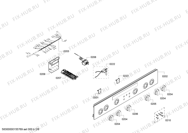 Схема №6 HGG933150J с изображением Крышка для плиты (духовки) Bosch 00710521