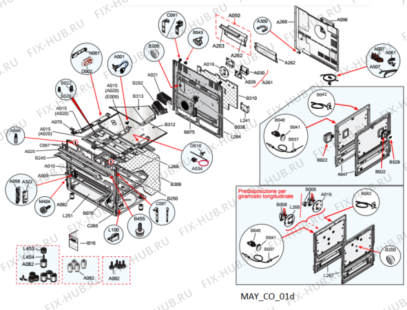 Взрыв-схема плиты (духовки) Maytag ACM 405/1 - Схема узла