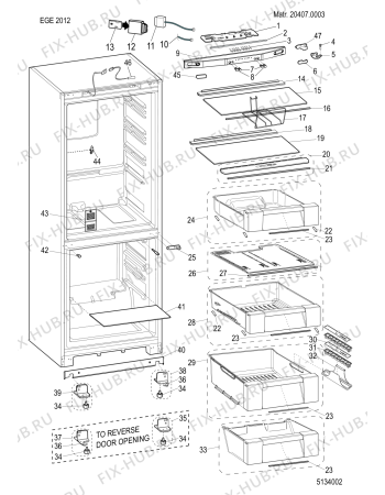 Схема №3 DA2GL19A11TK (F105743) с изображением Ящик (корзина) для холодильника Indesit C00505992