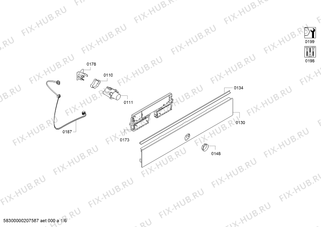 Схема №5 3HV469XC с изображением Панель управления для плиты (духовки) Bosch 00742903