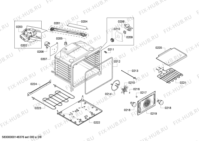 Схема №6 HEI7282C с изображением Шарнир для электропечи Bosch 00648842