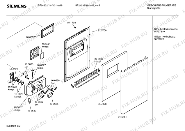 Схема №6 SRS43M02EU с изображением Краткая инструкция для посудомоечной машины Bosch 00586117