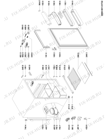 Схема №1 CBI 645 W CBI 605 W 100 162 32 с изображением Полка для холодильной камеры Whirlpool 481246678417