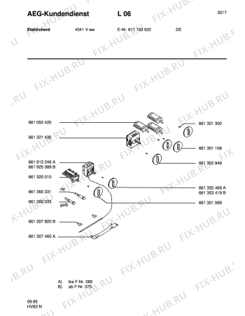 Взрыв-схема плиты (духовки) Aeg 4041V-W - Схема узла Section7