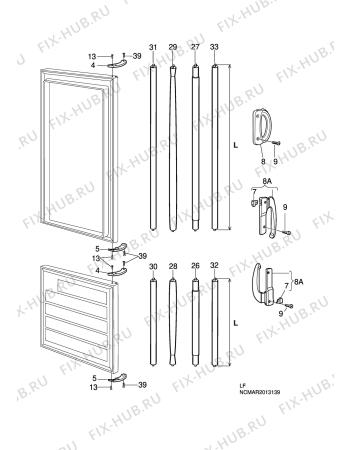 Взрыв-схема холодильника Electrolux ER8509BSNO - Схема узла C10 Optional door