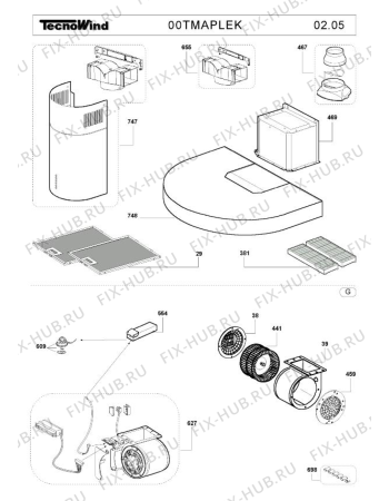 Схема №1 MANTA (00TMAPLEK) с изображением Клавиша для вентиляции Indesit C00091595