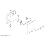 Схема №4 HBN100521E с изображением Передняя часть корпуса для духового шкафа Bosch 00662351