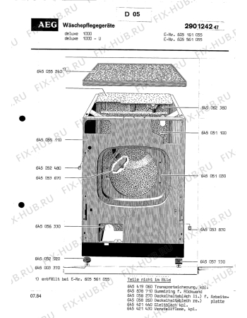 Взрыв-схема посудомоечной машины Aeg DELUXE 1000 - Схема узла Section1