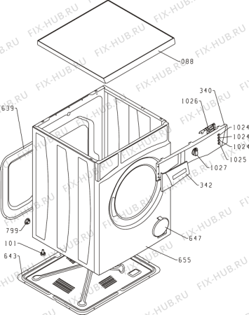 Схема №5 KWA50085 (226175, PS0A3/080) с изображением Декоративная панель для стиралки Gorenje 227821