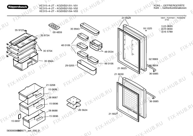 Схема №3 KG31V491 с изображением Вставка для холодильной камеры Bosch 00165869