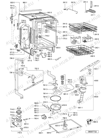 Взрыв-схема посудомоечной машины Bauknecht GSXS 7425 - Схема узла