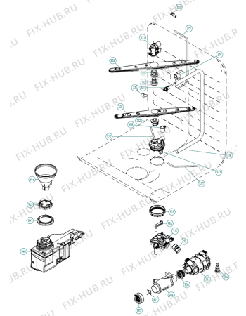 Взрыв-схема посудомоечной машины Pelgrim GVW698RVS-P01 XL NL   -Titan FI Soft (341711, DW70.3) - Схема узла 03